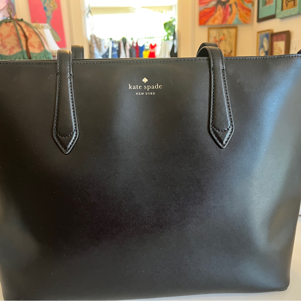 Kate Spade Marlee New York Black Leather Tote Authenticated